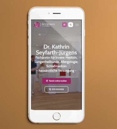Screenshot Webseite Dr. Seyfarth-Jürgens